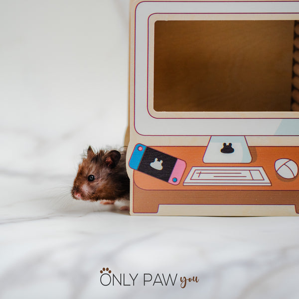 Load image into Gallery viewer, Workdesk Hamster Wooden Hideout
