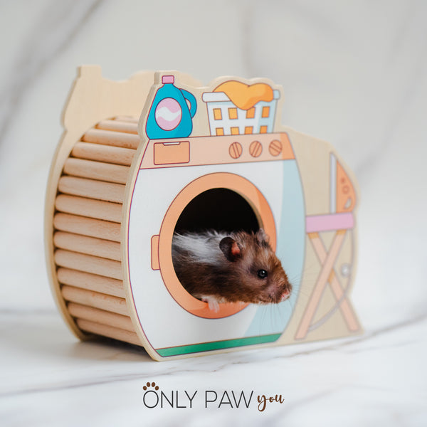 Load image into Gallery viewer, Washing Machine Hamster Wooden Hideout
