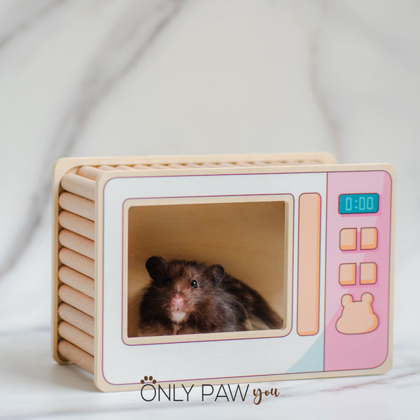 Load image into Gallery viewer, Microwave Hamster Wooden Hideout
