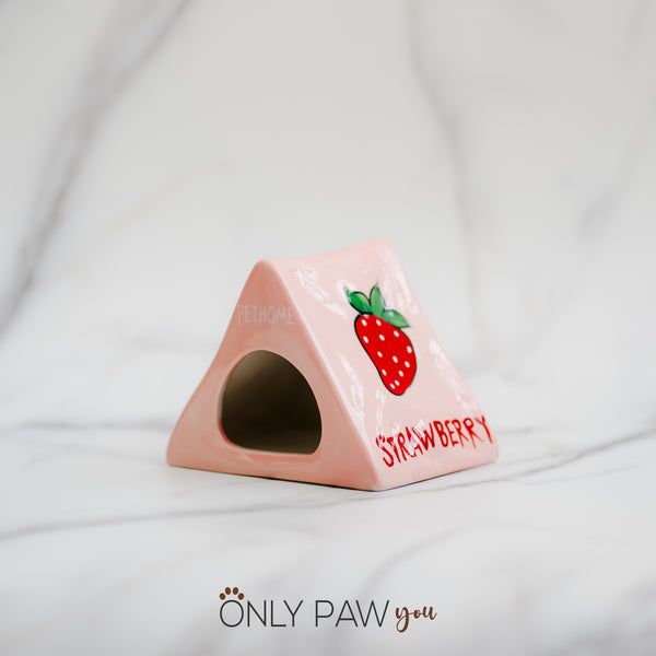Load image into Gallery viewer, Strawberry Pyramid Ceramic Hideout
