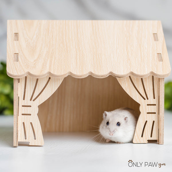 Load image into Gallery viewer, Hamster Wooden House Hideout
