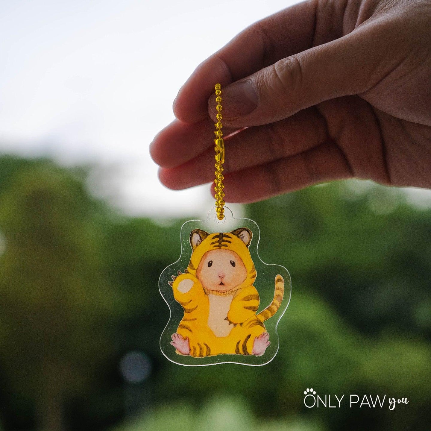 Sukeroku Hamster Acrylic Keychain: Little Tiger