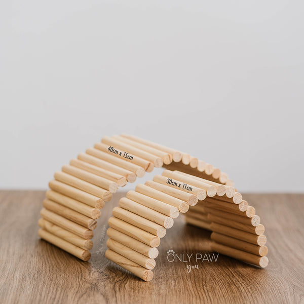 Load image into Gallery viewer, Natural Wood All-In-One Bendable Toy (Bridge-Ladder-House)
