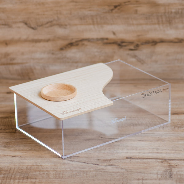 Load image into Gallery viewer, Niteangel Large Rectangle Acrylic Sandbox with Food Dish
