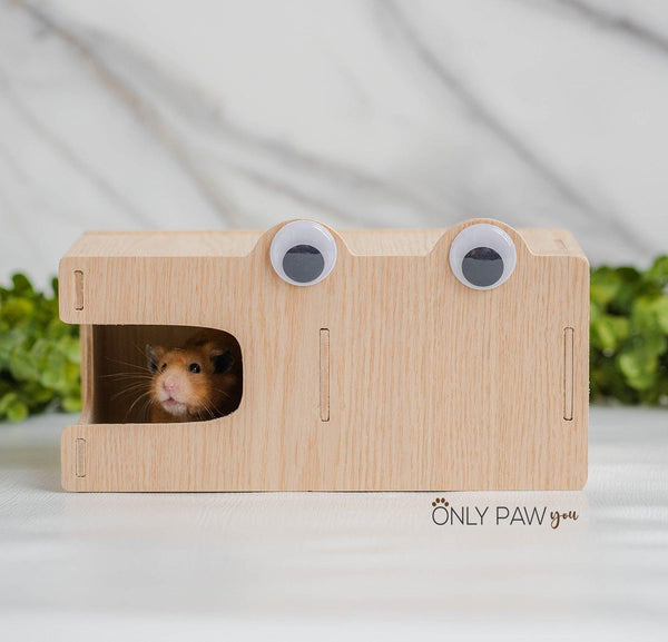 Load image into Gallery viewer, Rectangle Crocodile Wooden Hideout for hamsters
