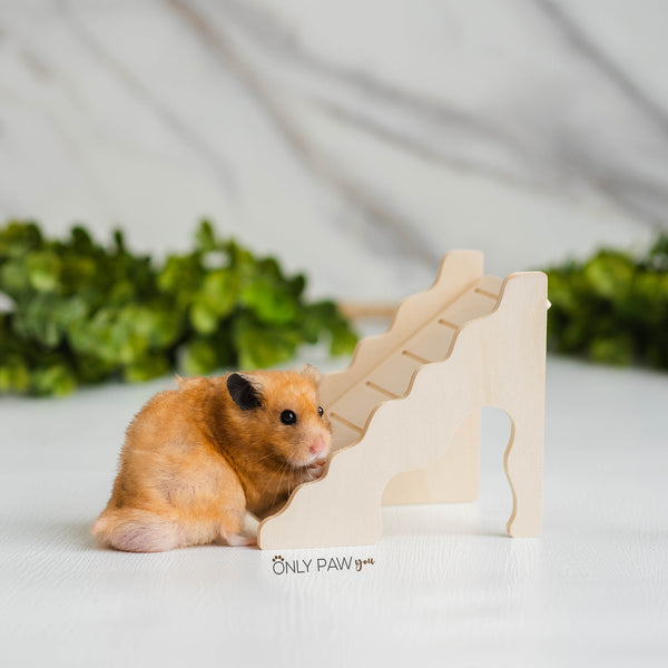 Load image into Gallery viewer, Cinderella&#39;s Wooden Slippers - Portable Stairs for hamsters

