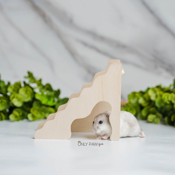 Load image into Gallery viewer, Cinderella&#39;s Wooden Slippers - Portable Stairs for hamsters
