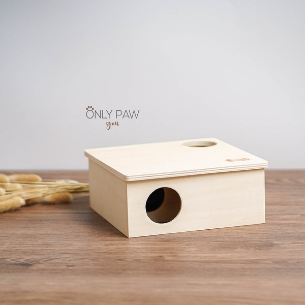 Load image into Gallery viewer, Natural Wooden Multi-Chamber Hideout Small
